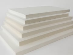 Calcium Silicate Insulation Board stacked in various thicknesses
