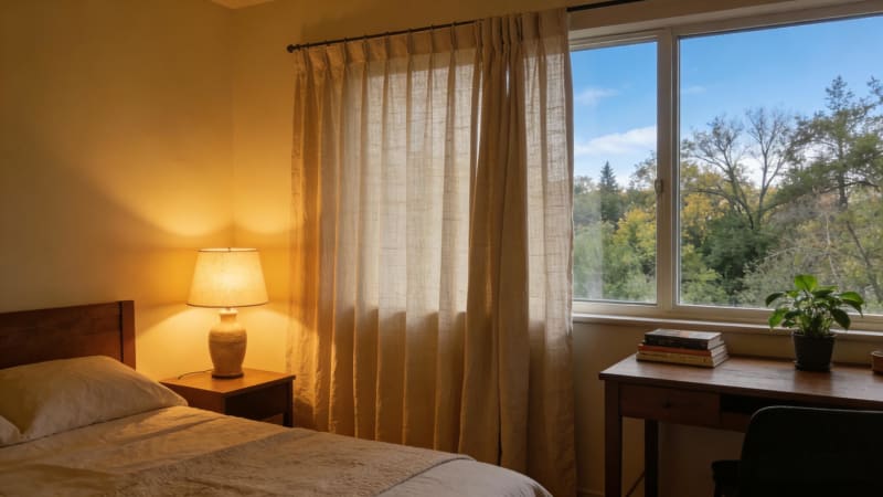 Bedroom curtains