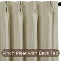 Pinch Pleat with Back Tab
