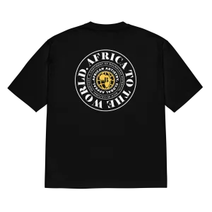 Africa to the world oversized t-shirt (Black)
