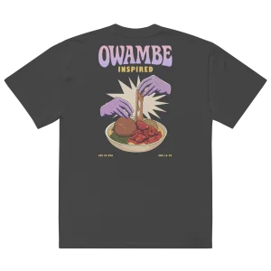 Owambe oversized faded black t-shirt