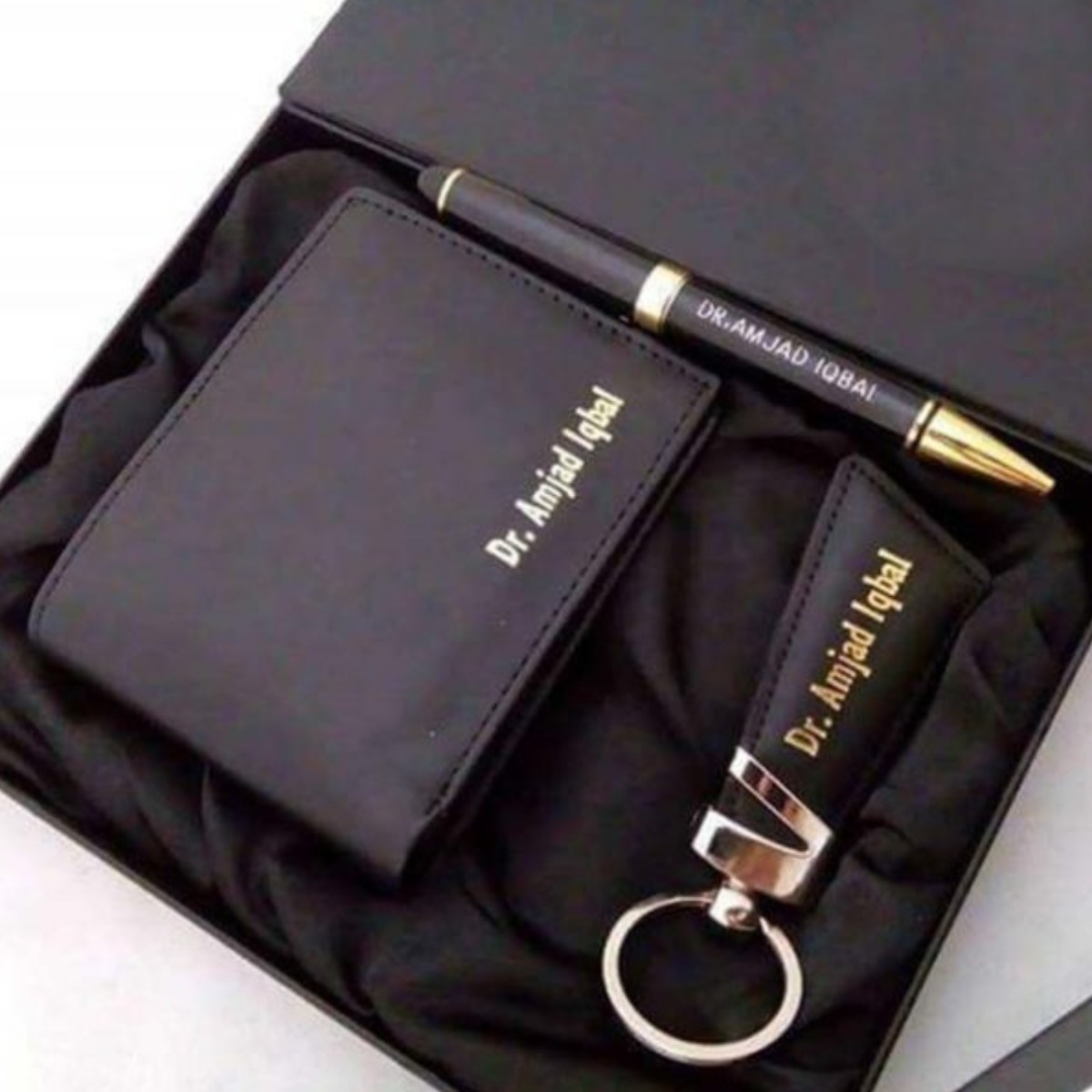 Customized Wallet Keychain and Pen Gift Set