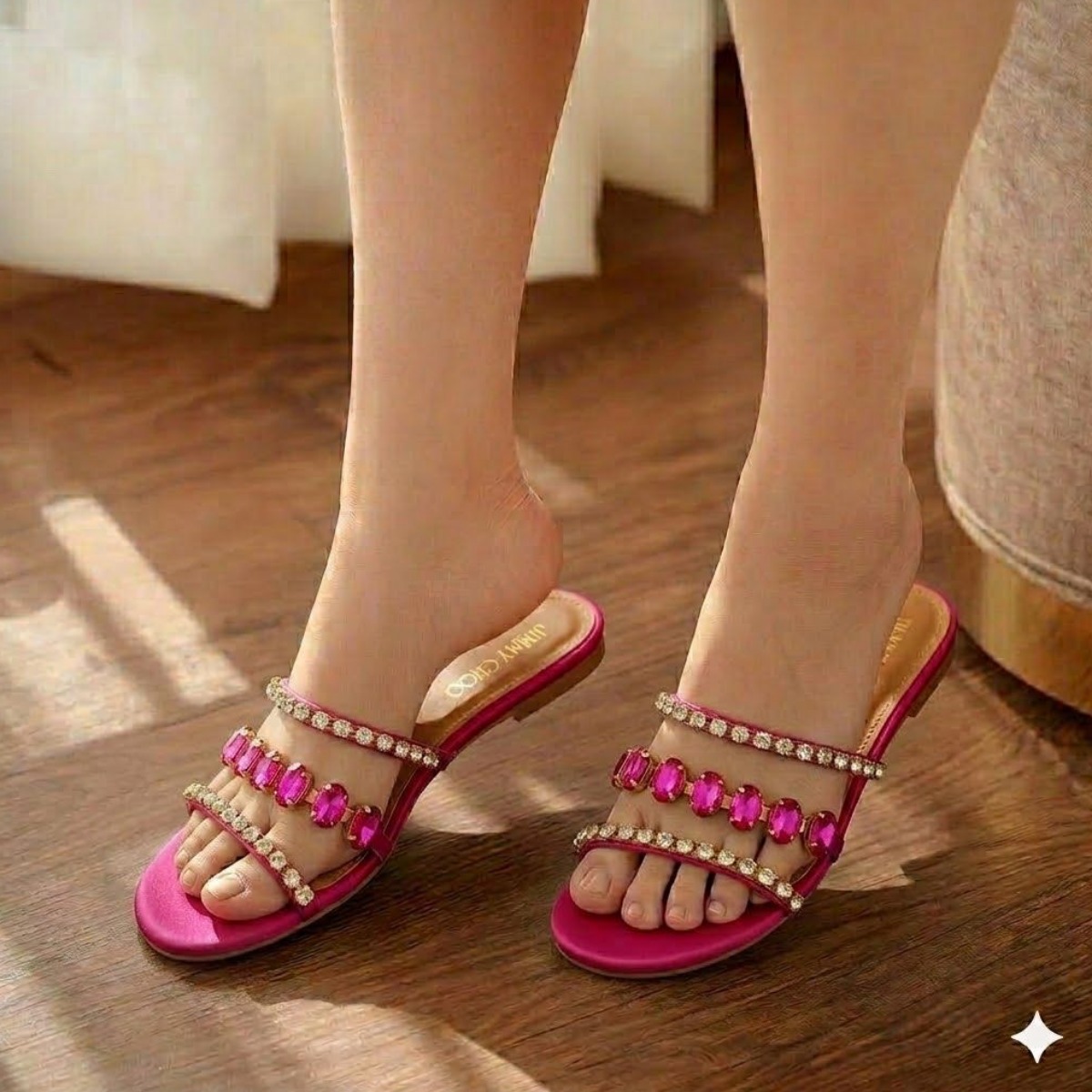 Fancy Stone Flat Slippers for Women