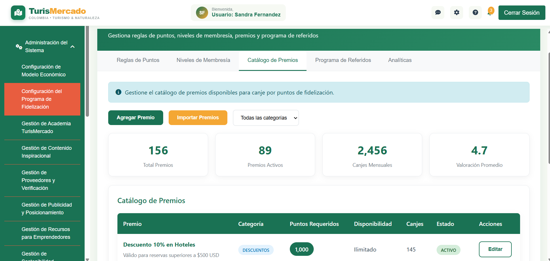 TurisMercado Colombia — Sistema Web Marketplace Turístico Premium