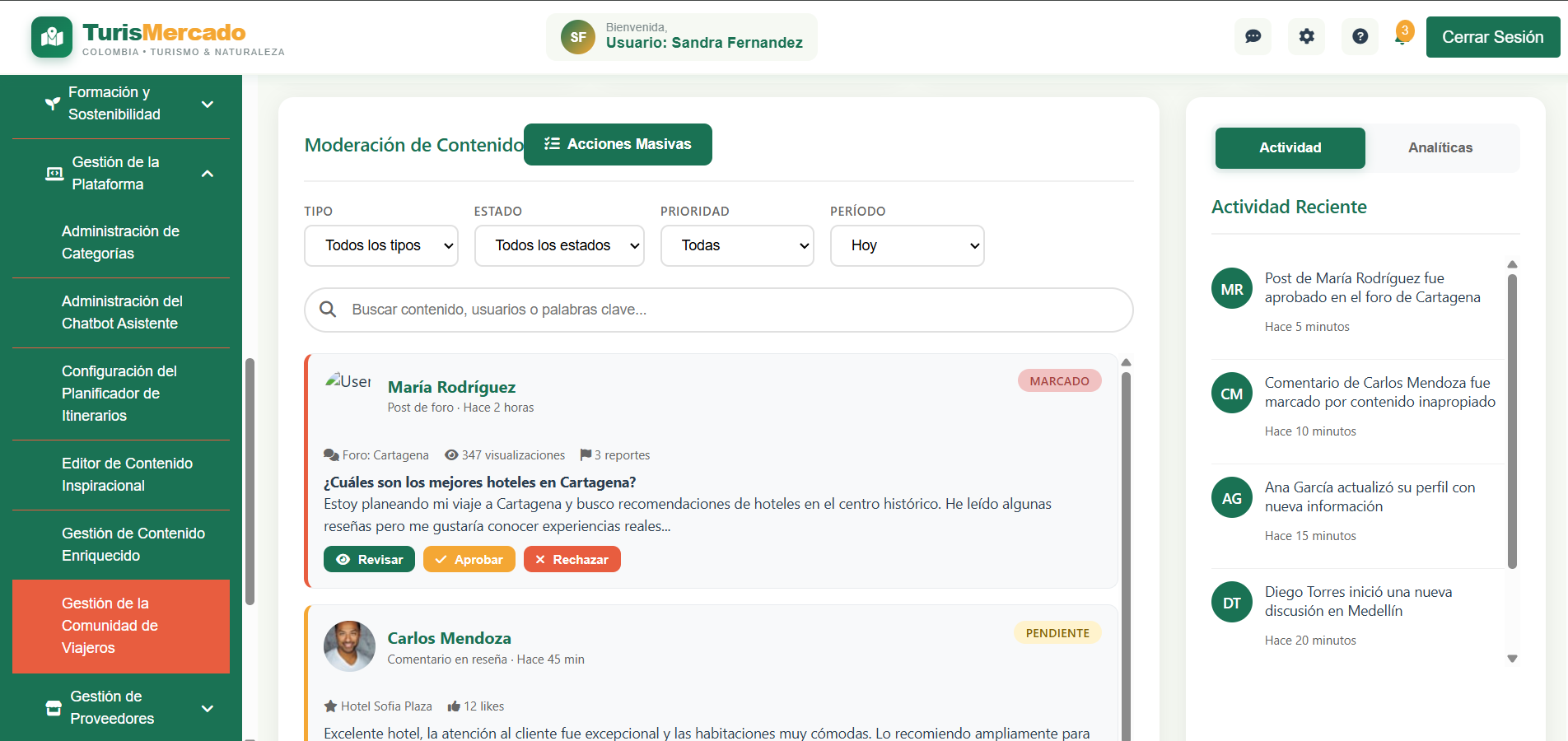 TurisMercado Colombia — Sistema Web Marketplace Turístico Premium