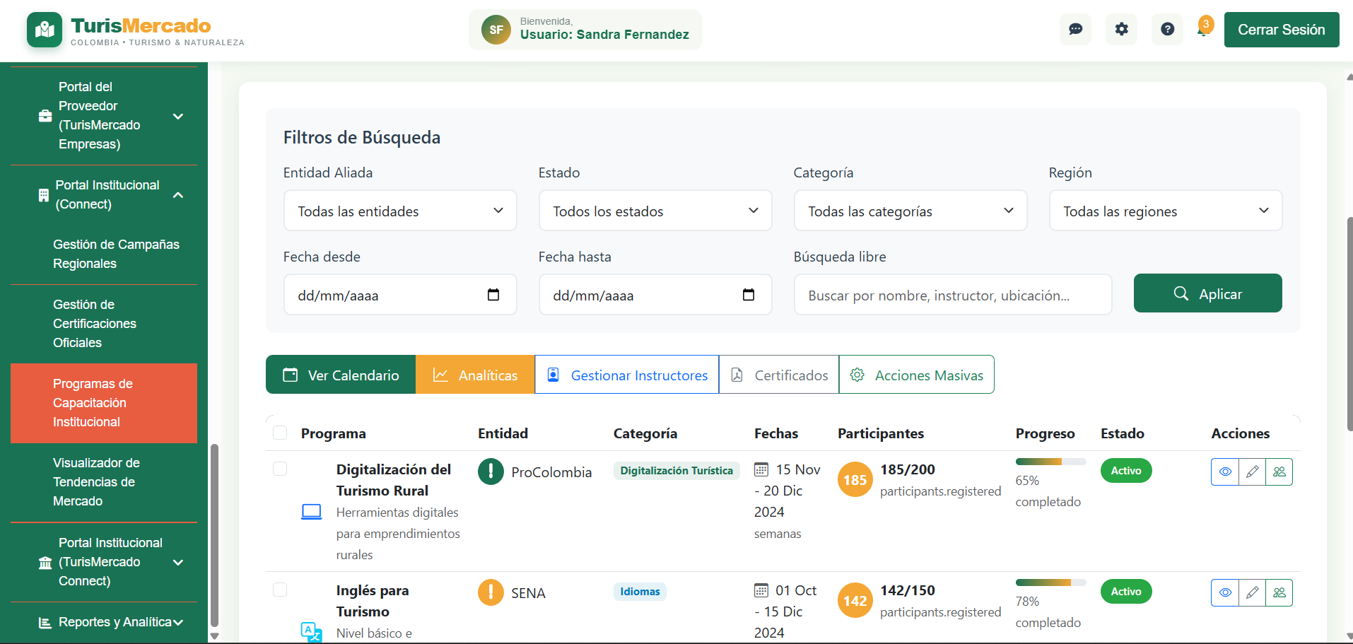 TurisMercado Colombia — Sistema Web Marketplace Turístico Premium