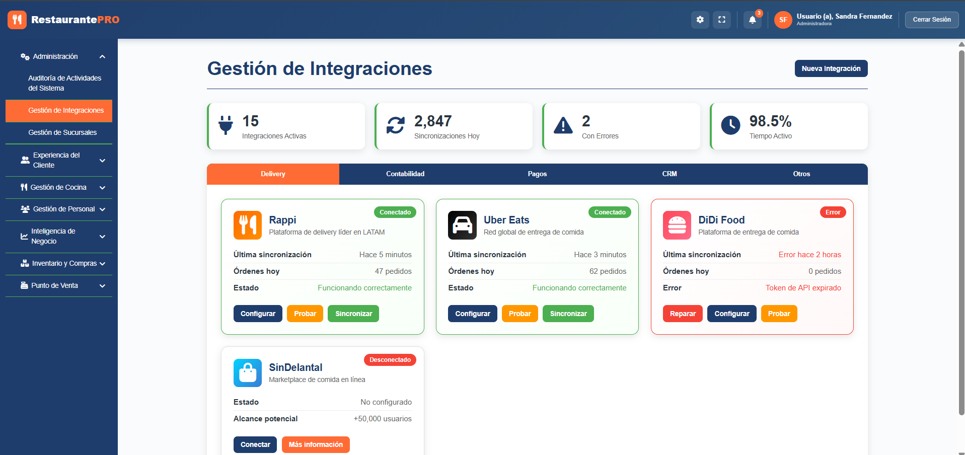 RestaurantePRO — Sistema Integral de Gestión para Restaurantes
