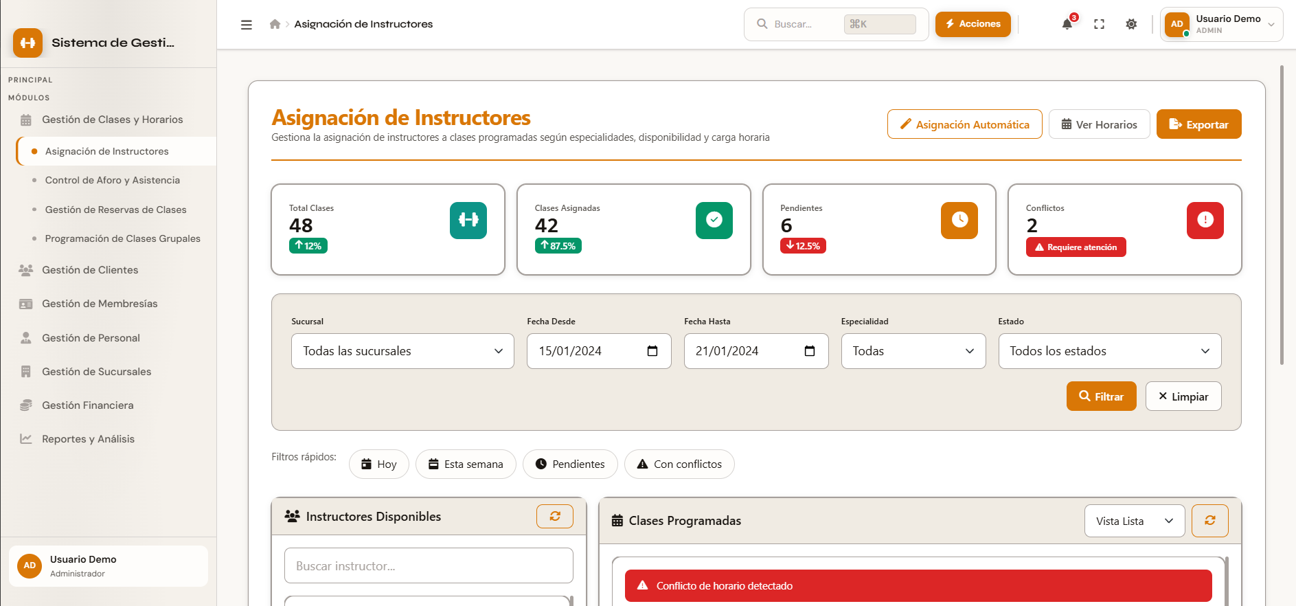 Template Sistema de Gestión de Gimnasios Multisucursal SDGDG Pro