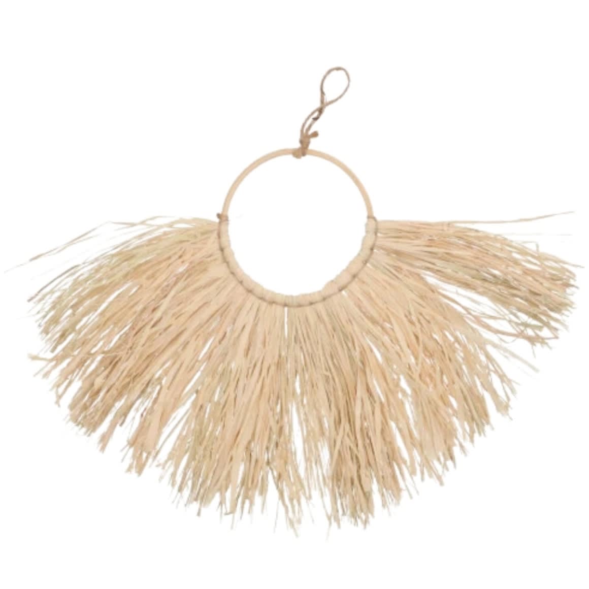 Décoration murale Raffia Boho naturel 62 cm
