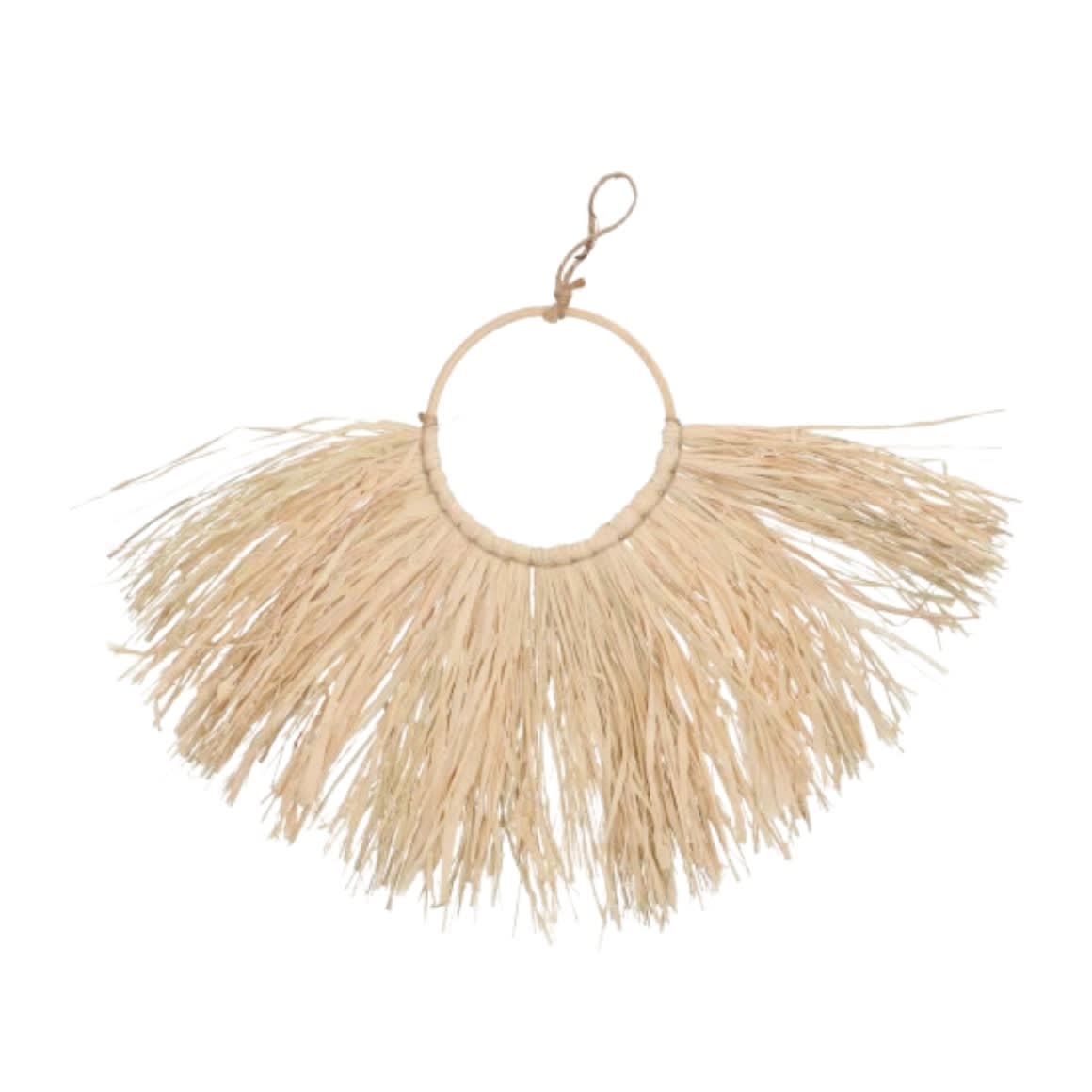 Décoration murale Raffia Boho naturel 60 cm
