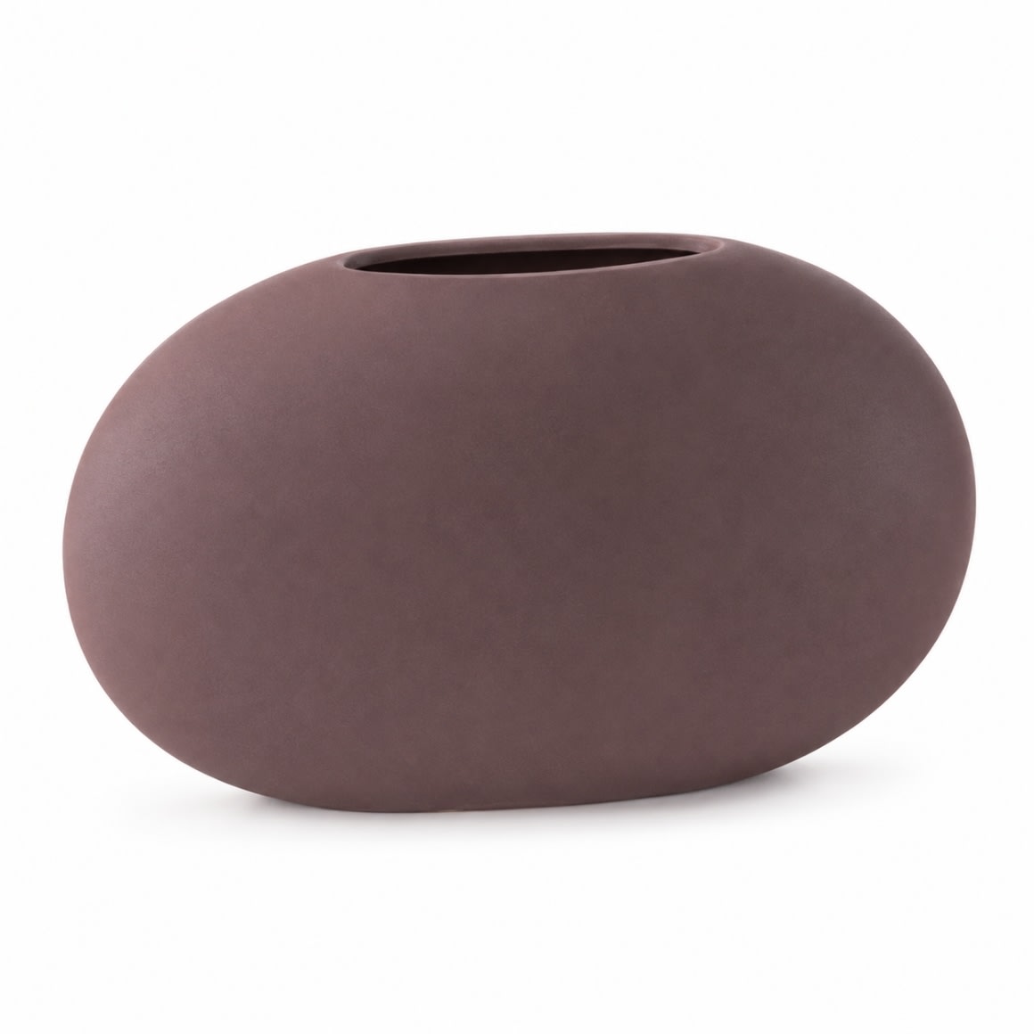 J-Line vase ovale plate violet foncé 27 cm