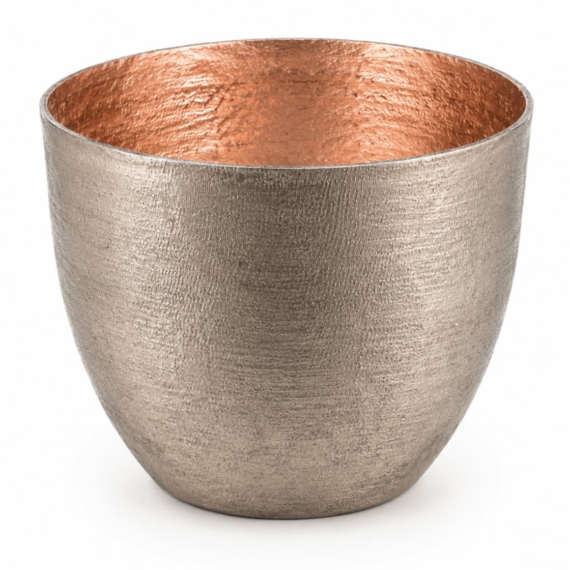 J-Line pot Laque métal rose 14,5 cm