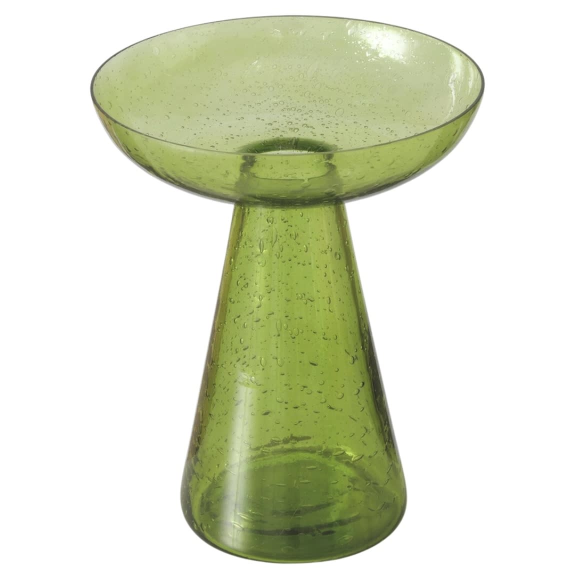 Boltze vase verre vert 20 cm