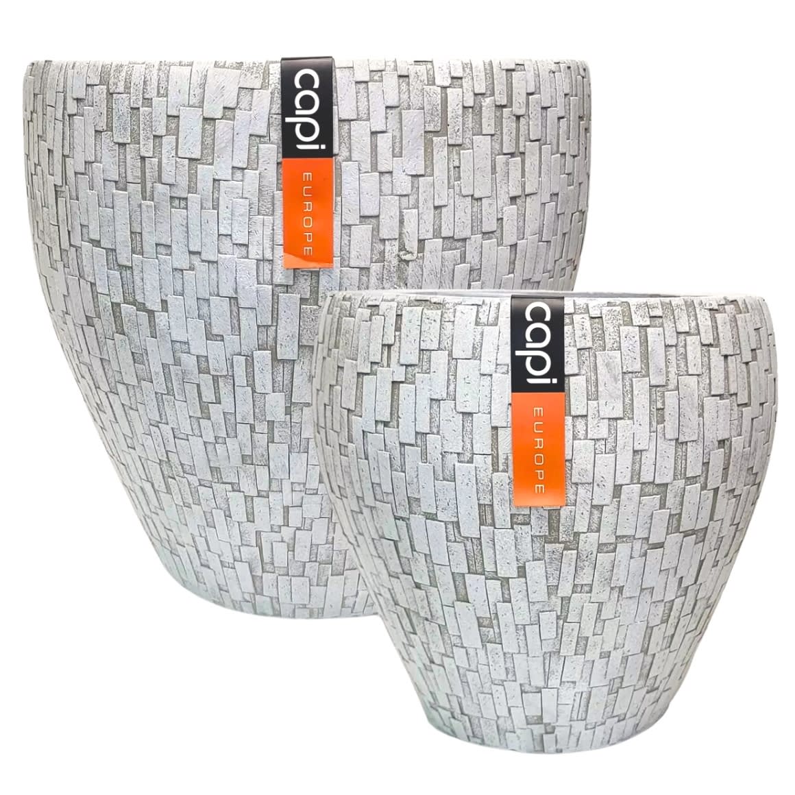 Capi Europe pots de fleurs blanc 39 cm set de 2