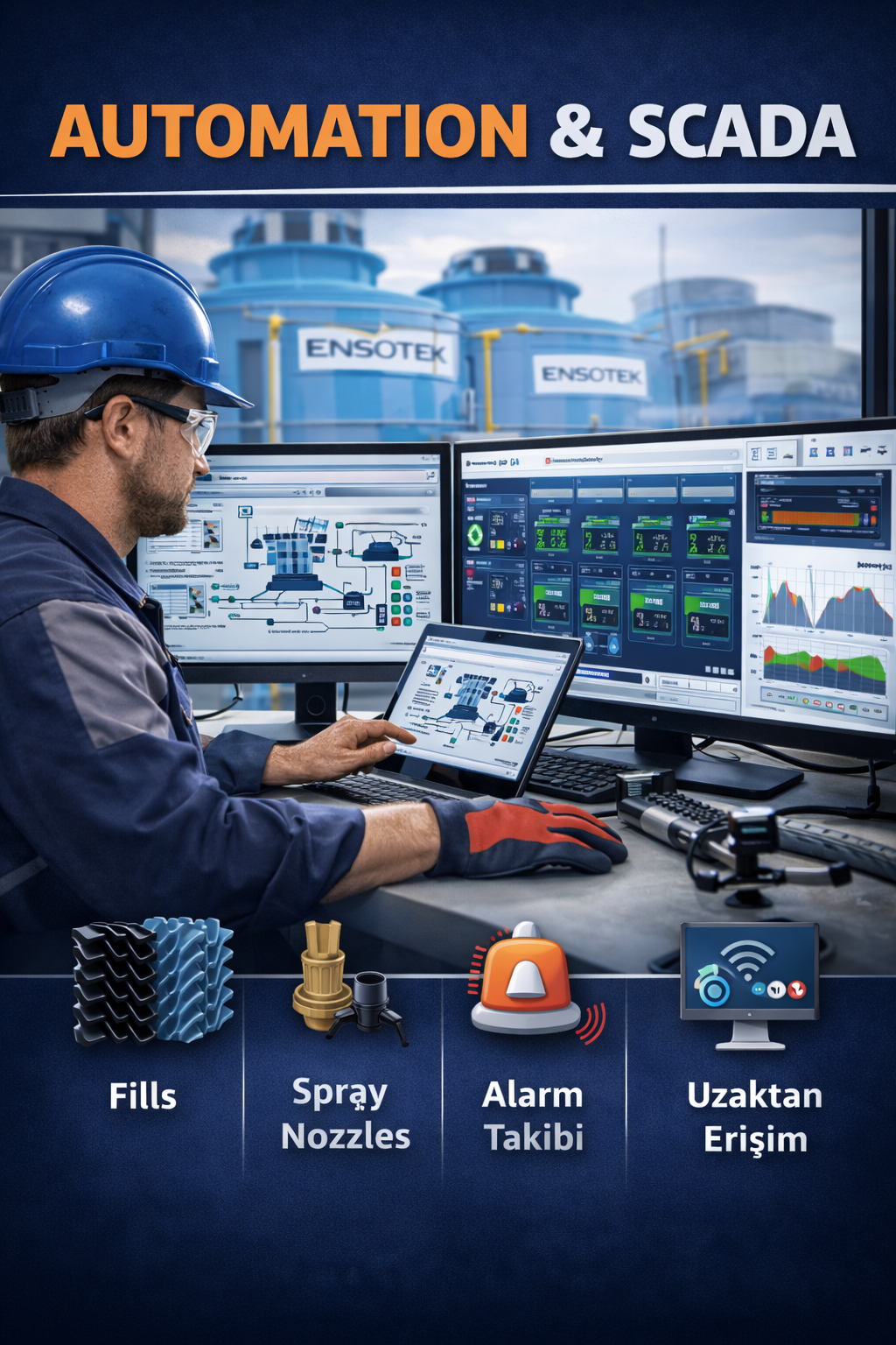 Kühlturm Automatisierung und SCADA