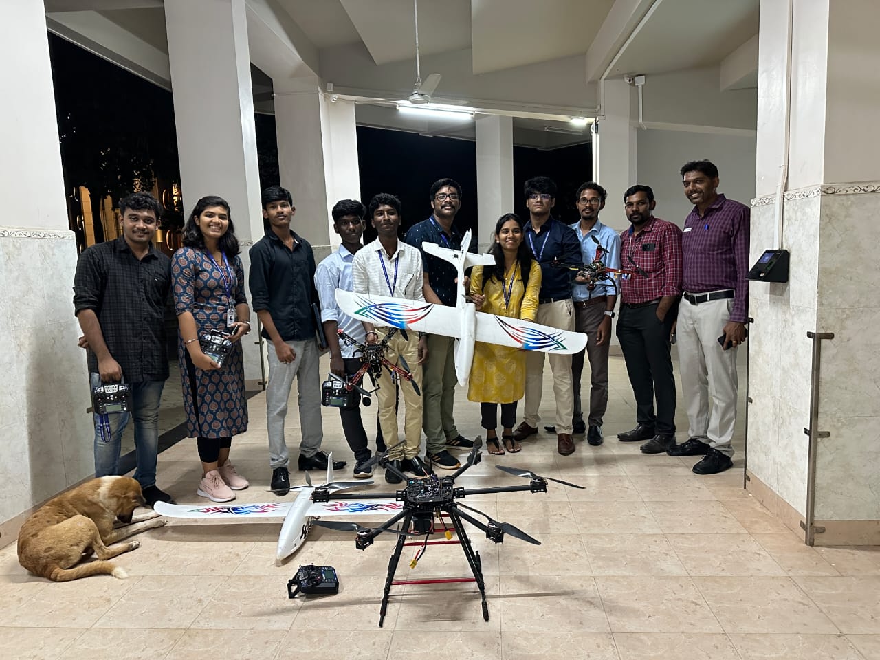 Drone building team
