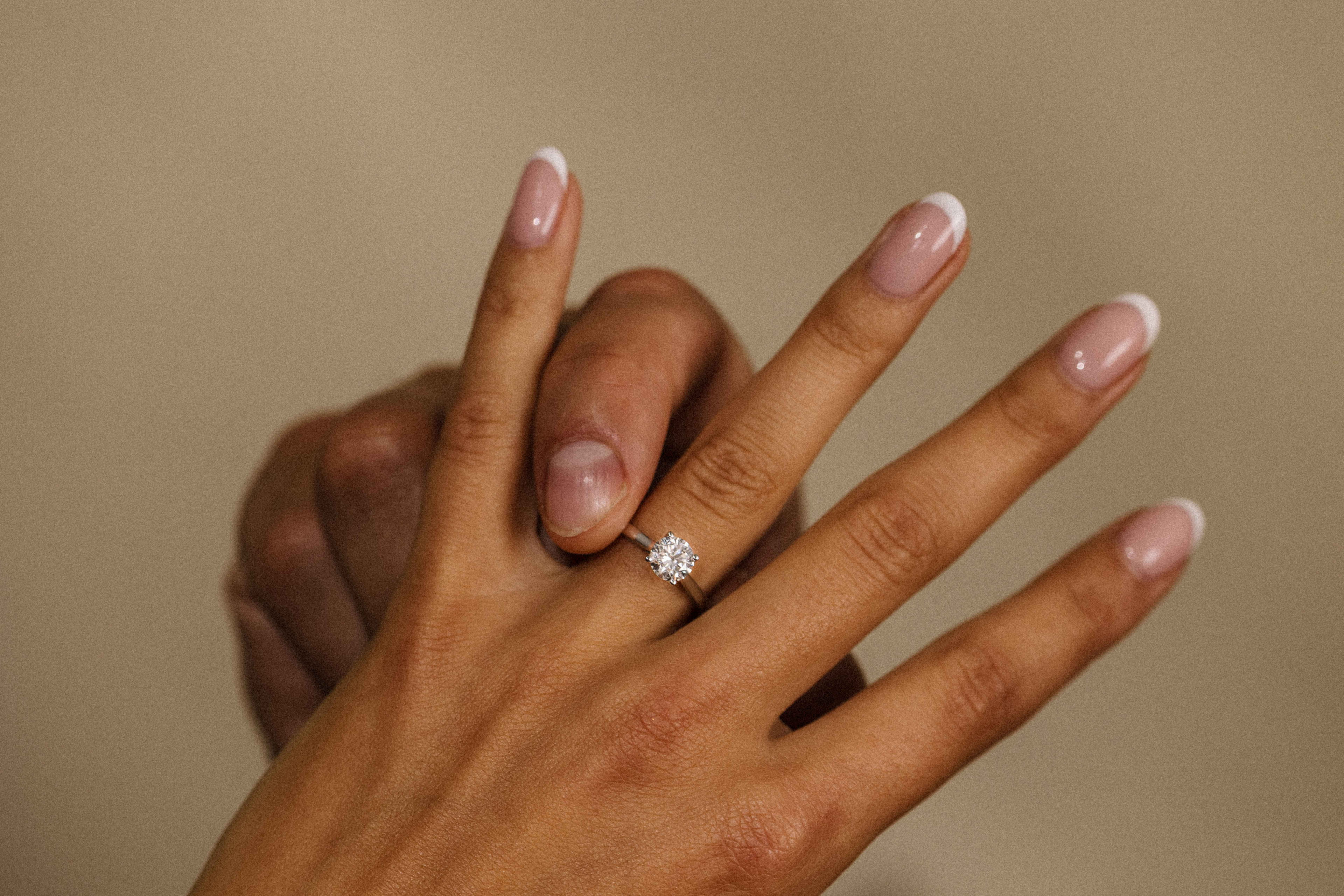 Era (White Gold) worn on the hand