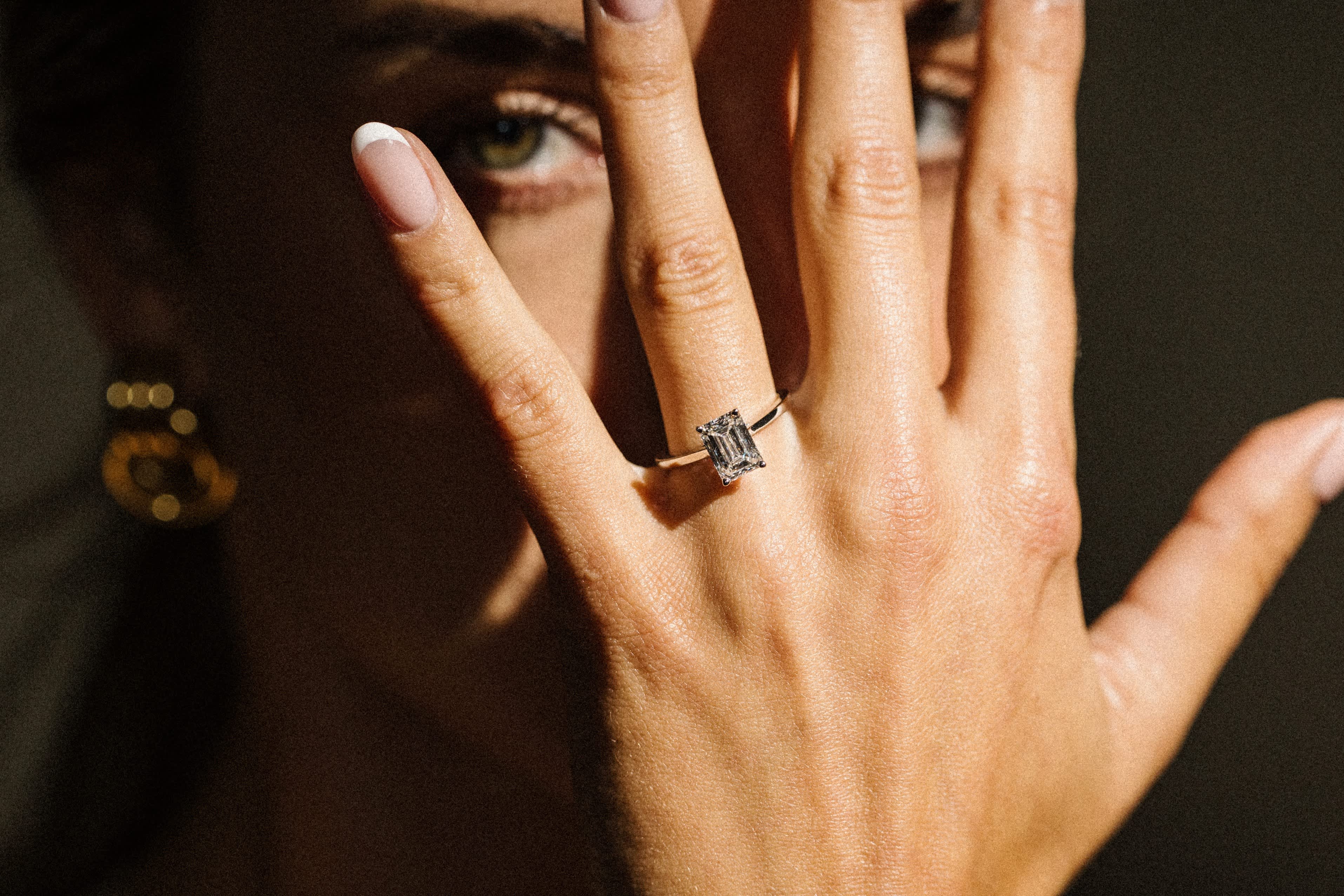 Cleo Emerald 1.09ct worn on the hand