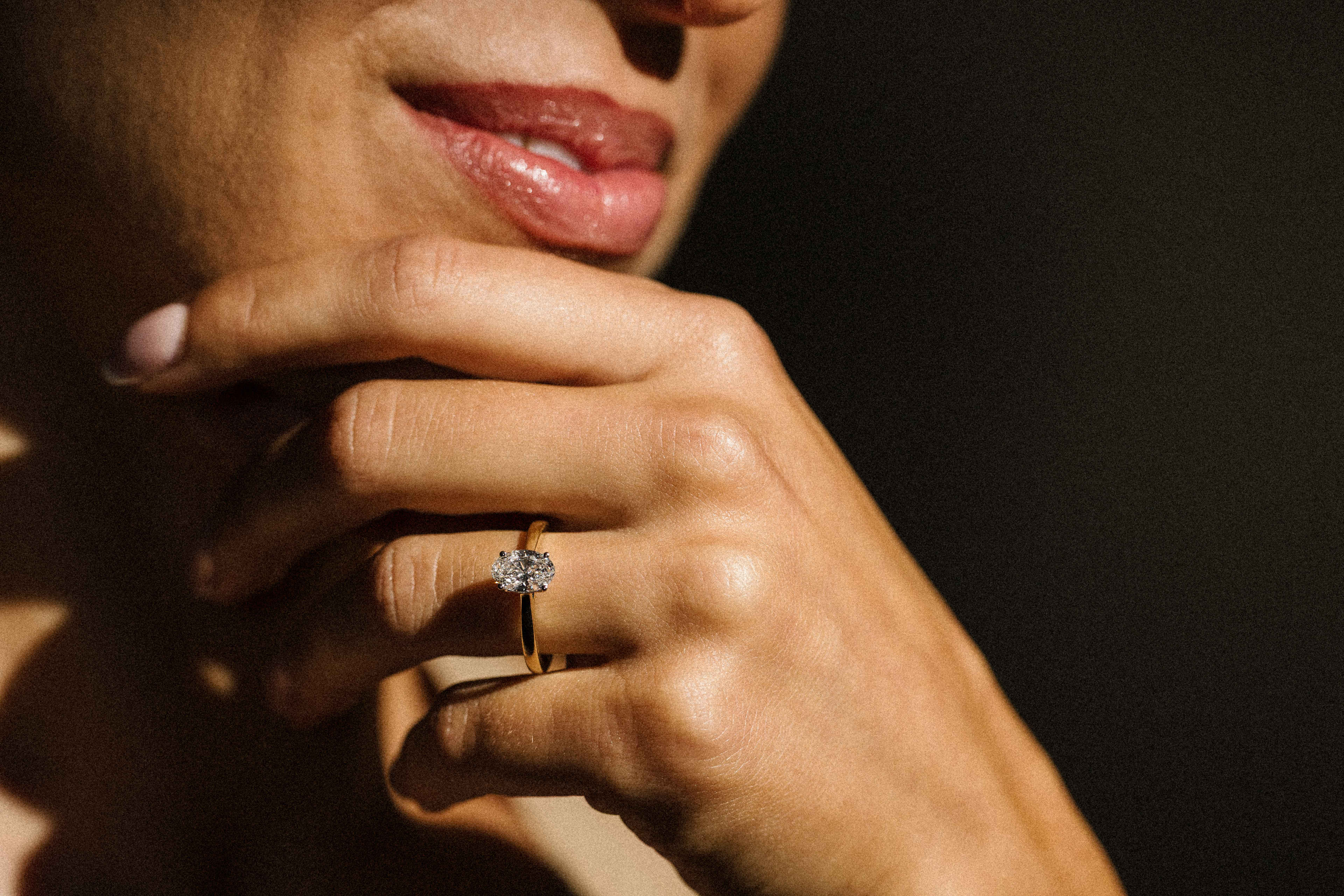 Maya Oval 2.09ct worn on the hand