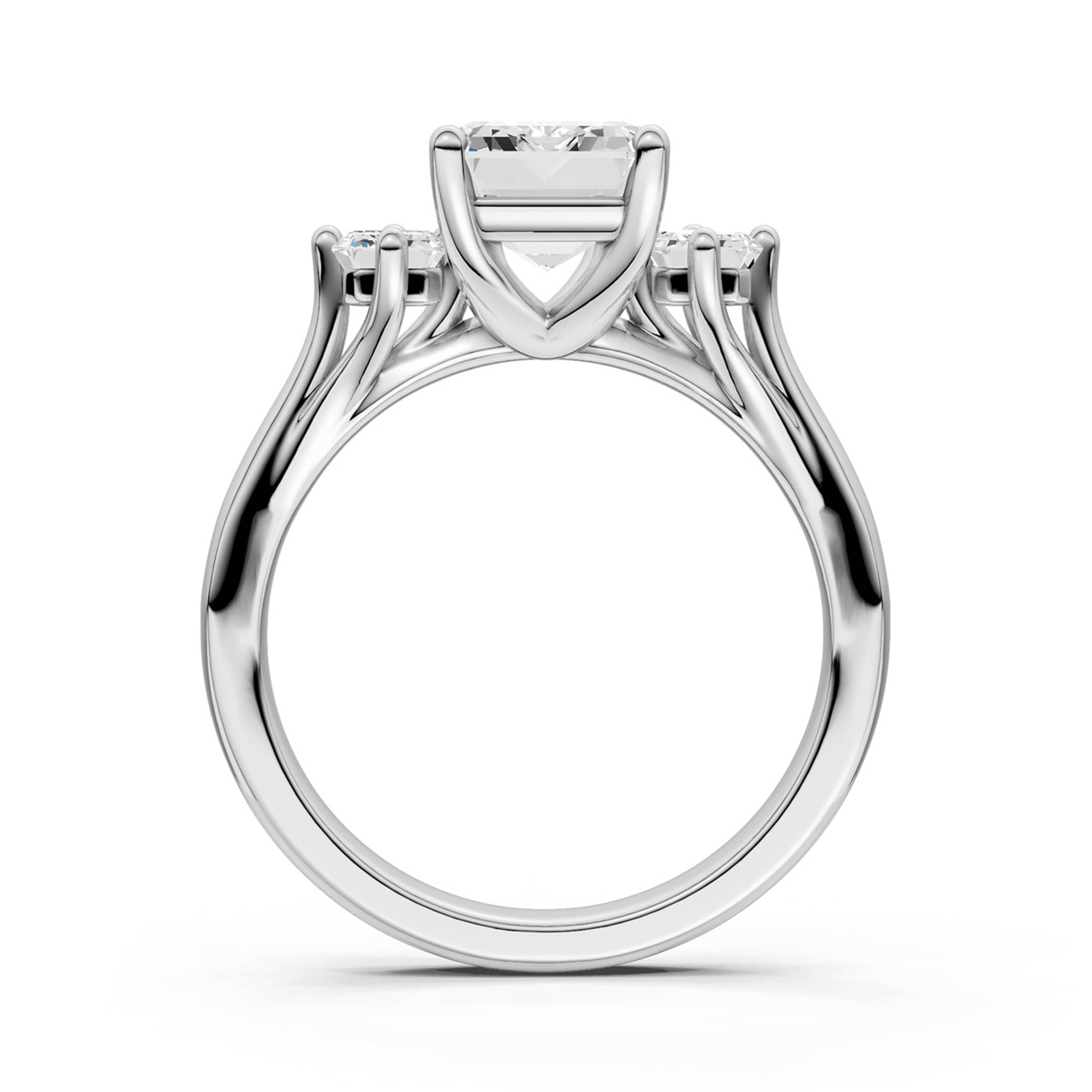 Kiara (White Gold) ring, side view