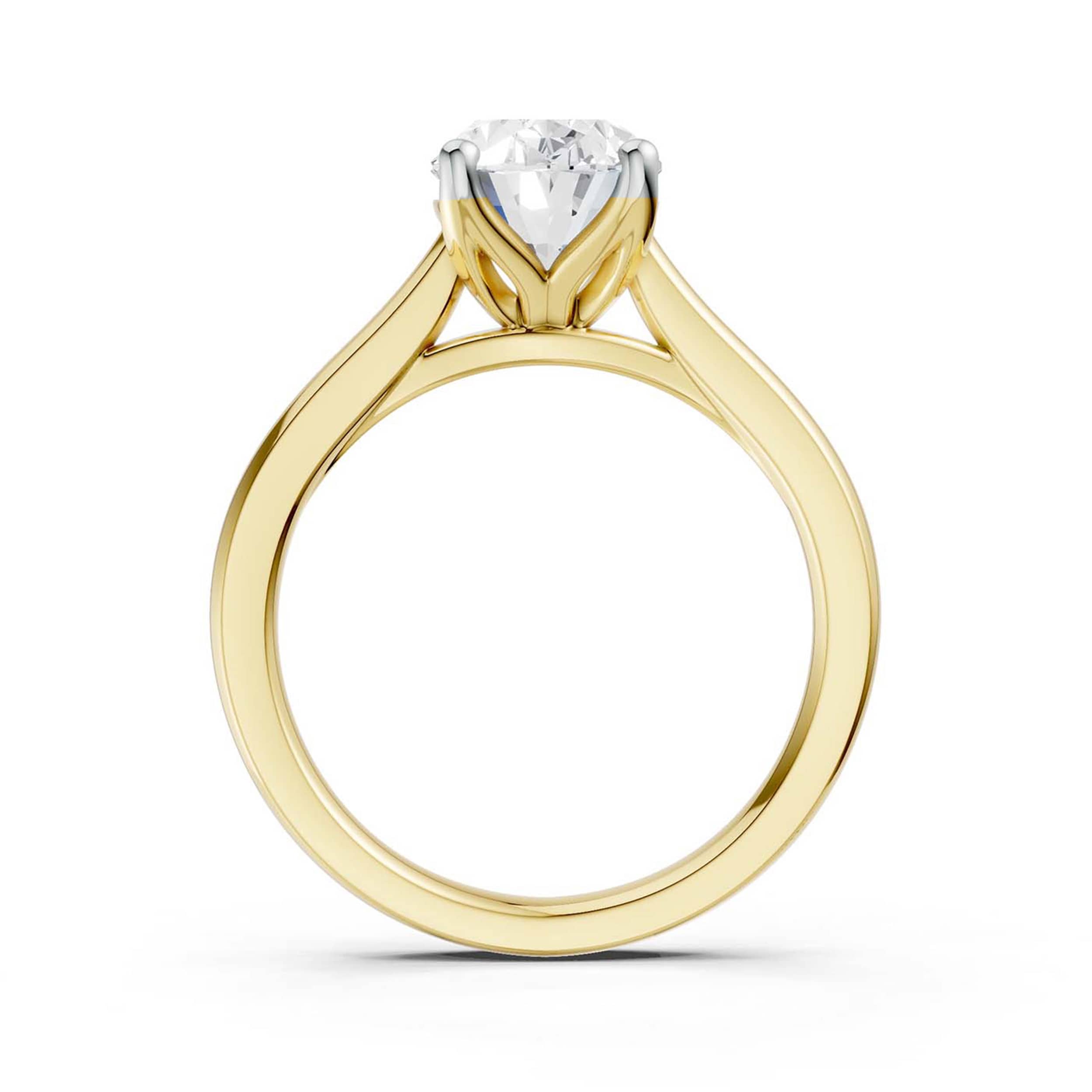 Maya Oval 2.09ct ring, side view