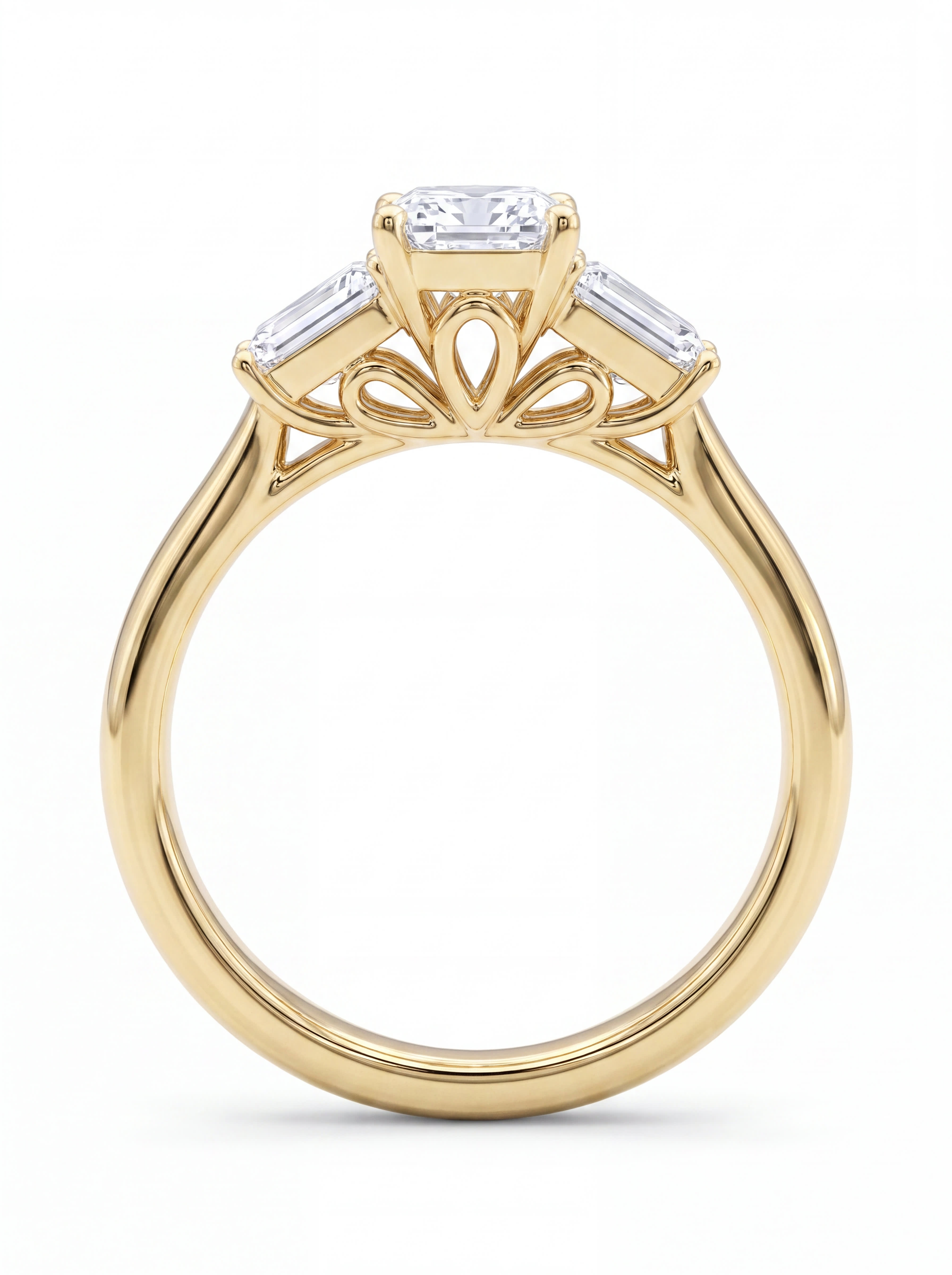 Kiara (Yellow Gold) ring, side view