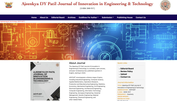 Ajeenkya DY Patil - EdTech Research Publication Portal