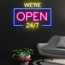 OPEN 24/7 Neon