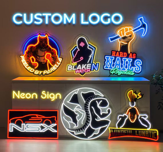 Business Logo Custom Neon