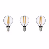 Set of 3 LED Filament Bulbs E14 - Warm White Light Set of 3 LED Filament Bulbs E14 - Warm White Light