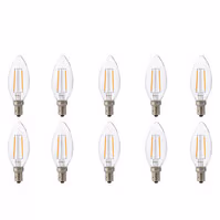 LED Lamp 10 Pack - E14 Filament Kaarslamp 2W LED Lamp 10 Pack - E14 Filament Kaarslamp 2W