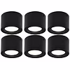 LED Downlight 6 Pack 5W Opbouw - Natuurlijk Wit Mat Zwart LED Downlight 6 Pack 5W Opbouw - Natuurlijk Wit Mat Zwart