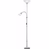 LED Floor Lamp Trion Erza - Matte Titanium, Aluminum & Round LED Floor Lamp Trion Erza - Matte Titanium, Aluminum & Round
