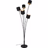 LED Vloerlamp Trion Torry - 5-lichts Mat Zwart/Goud 40W LED Vloerlamp Trion Torry - 5-lichts Mat Zwart/Goud 40W