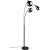 LED Floor Lamp Trion Lina - Matte Black, Metal & Glass LED Floor Lamp Trion Lina - Matte Black, Metal & Glass