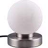 LED Table Lamp - Trion Bolle - E14 Fitting - 1 light point - Matte Nickel - Metal - White Glass LED Table Lamp - Trion Bolle - E14 Fitting - 1 light point - Matte Nickel - Metal - White Glass
