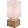 LED Table Lamp - Table Lighting - Trion Wooden - E14 Fitting - Square - Matte White - Wood LED Table Lamp - Table Lighting - Trion Wooden - E14 Fitting - Square - Matte White - Wood