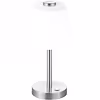 LED Tafellamp - Trion Emaro - 4.5W - Warm Wit 3000K - Dimbaar - Rond - Mat Nikkel - Aluminium LED Tafellamp - Trion Emaro - 4.5W - Warm Wit 3000K - Dimbaar - Rond - Mat Nikkel - Aluminium