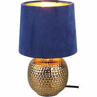 LED Tafellamp - Trion Sofia - E14 Fitting - Rond - Mat Blauw - Keramiek LED Tafellamp - Trion Sofia - E14 Fitting - Rond - Mat Blauw - Keramiek