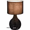 LED Table Lamp - Table Lighting - Trion Sparko - E27 Fitting - Round - Black - Wood LED Table Lamp - Table Lighting - Trion Sparko - E27 Fitting - Round - Black - Wood