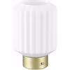 LED Table Lamp - Trion Doli - 1.5W - Warm White 3000K - Rechargeable batteries - Matte Brass - Metal - White Glass LED Table Lamp - Trion Doli - 1.5W - Warm White 3000K - Rechargeable batteries - Matte Brass - Metal - White Glass