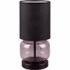 LED Table Lamp - Trion Oliy - E27 Fitting - Round - Matte Black - Metal - Smoke-colored Glass LED Table Lamp - Trion Oliy - E27 Fitting - Round - Matte Black - Metal - Smoke-colored Glass