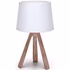 LED Table Lamp Matte Brown with Fabric Shade and Round LED Table Lamp Matte Brown with Fabric Shade and Round
