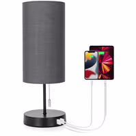 LED Table Lamp Aigi Marcia - USB Charging Function - Matte Black LED Table Lamp Aigi Marcia - USB Charging Function - Matte Black