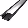 LED Strip Profile Velvalux Profi - Black Aluminum Recessed 1m LED Strip Profile Velvalux Profi - Black Aluminum Recessed 1m