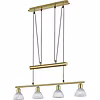 LED Pendant Lamp Matte Gold - Warm White 3000K - 4-light E14 LED Pendant Lamp Matte Gold - Warm White 3000K - 4-light E14