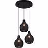LED Pendant Lamp Black Wood - Trion Sparko 3-light E14 LED Pendant Lamp Black Wood - Trion Sparko 3-light E14