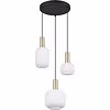Witte Metalen LED Hanglamp met Glas - Trion Pala Witte Metalen LED Hanglamp met Glas - Trion Pala