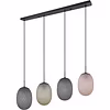 LED Pendant Lamp Matte Black - 4-Light Metal Design E27 Fitting LED Pendant Lamp Matte Black - 4-Light Metal Design E27 Fitting