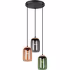 Zwarte Metalen LED Hanglamp - Trion Crog 3-lichts Zwarte Metalen LED Hanglamp - Trion Crog 3-lichts